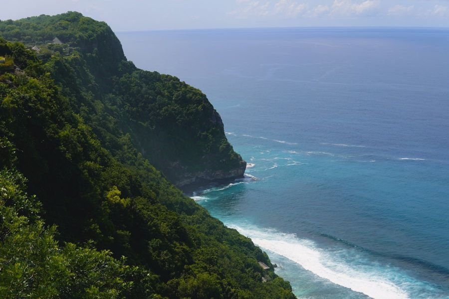 Ocean view from a high cliff in Bali
