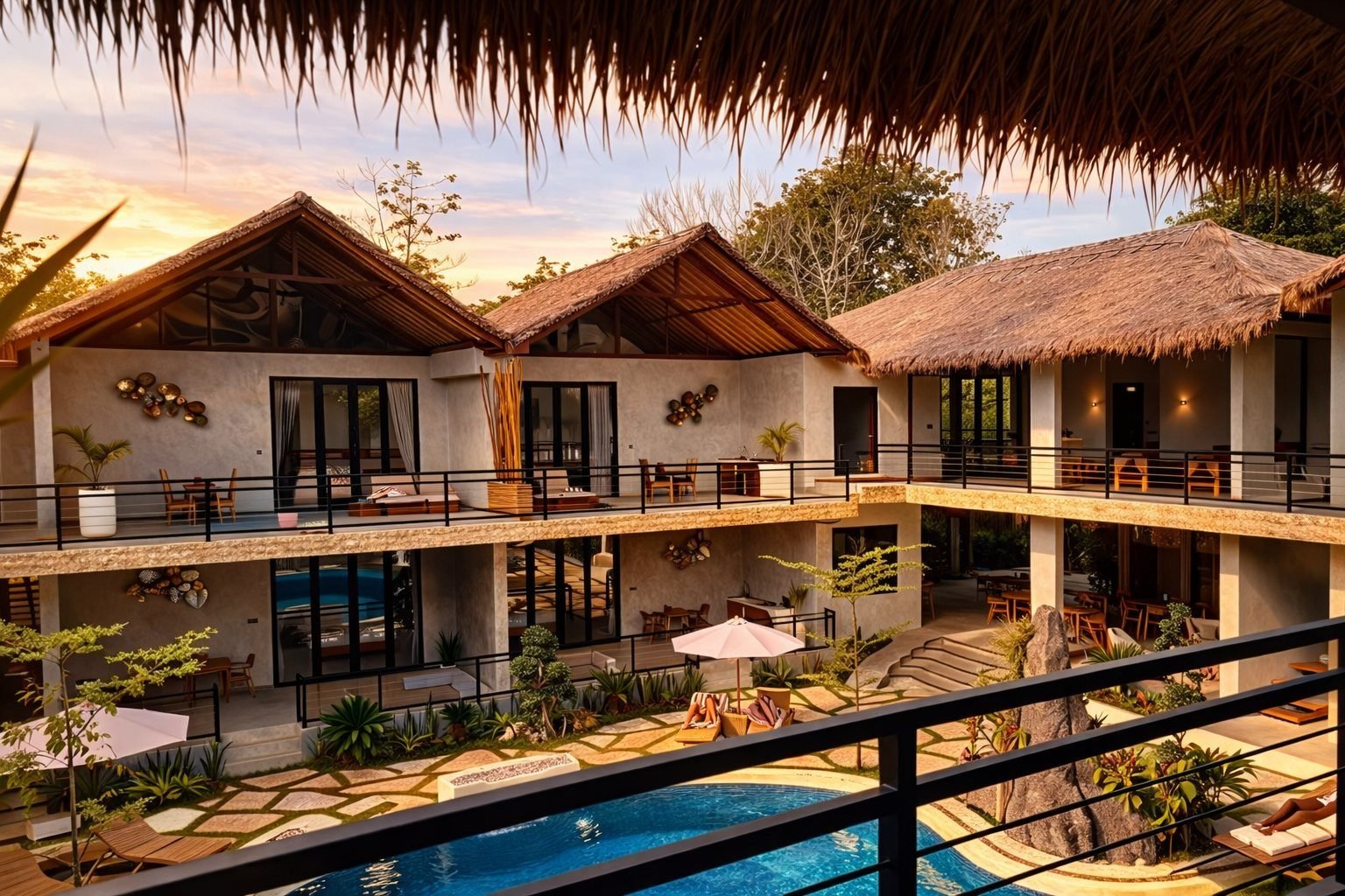 Bella Vida Resort at sunset, Uluwatu Bali